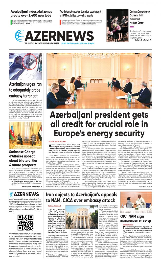 AZERNEWS releases another print issue