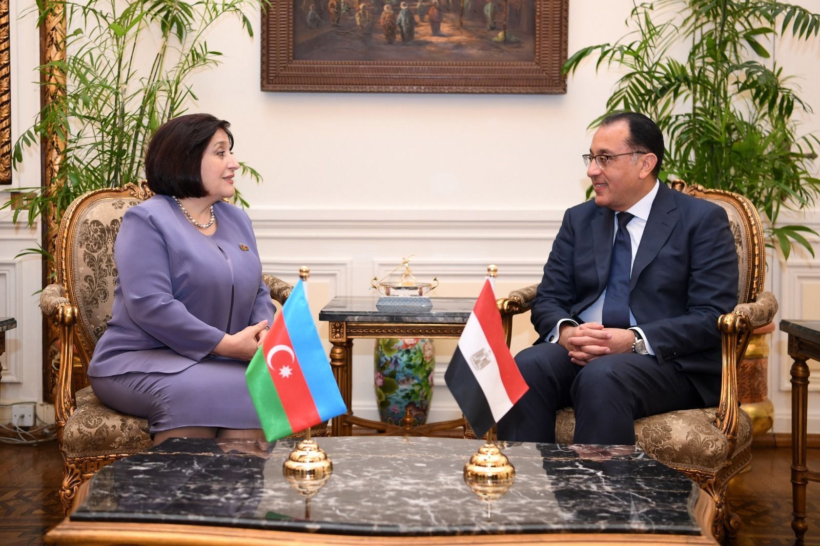 Azerbaijani Speaker,  Egyptian premier mull bilateral ties