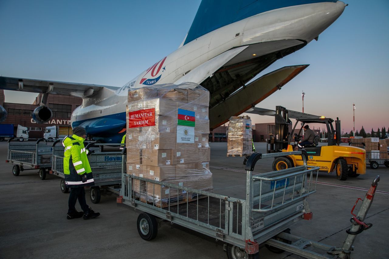 Humanitarian aid plane reaches Turkiye following instructions by Azerbaijan's First Lady [PHOTO/VIDEO]