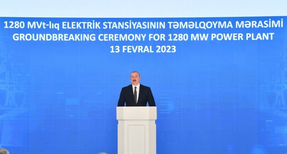 President Ilham Aliyev attends groundbreaking ceremony for largest thermal power plant in Azerbaijan's independence period [PHOTO]