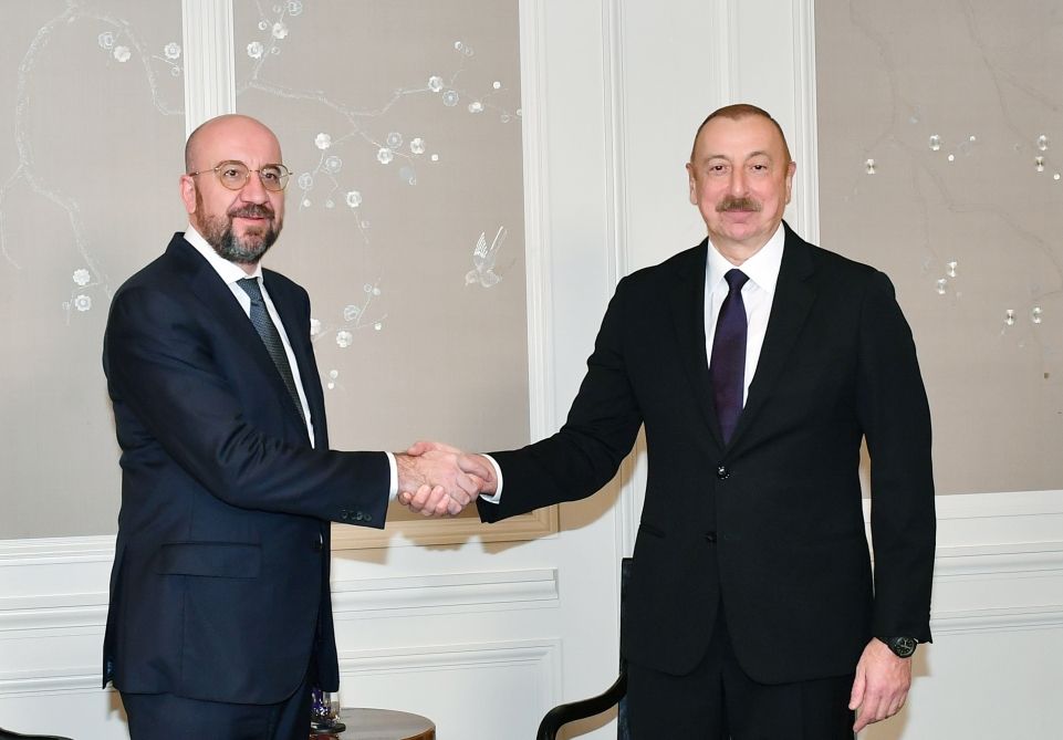 President Ilham Aliyev met with President of European Council in Munich [PHOTO/VIDEO]