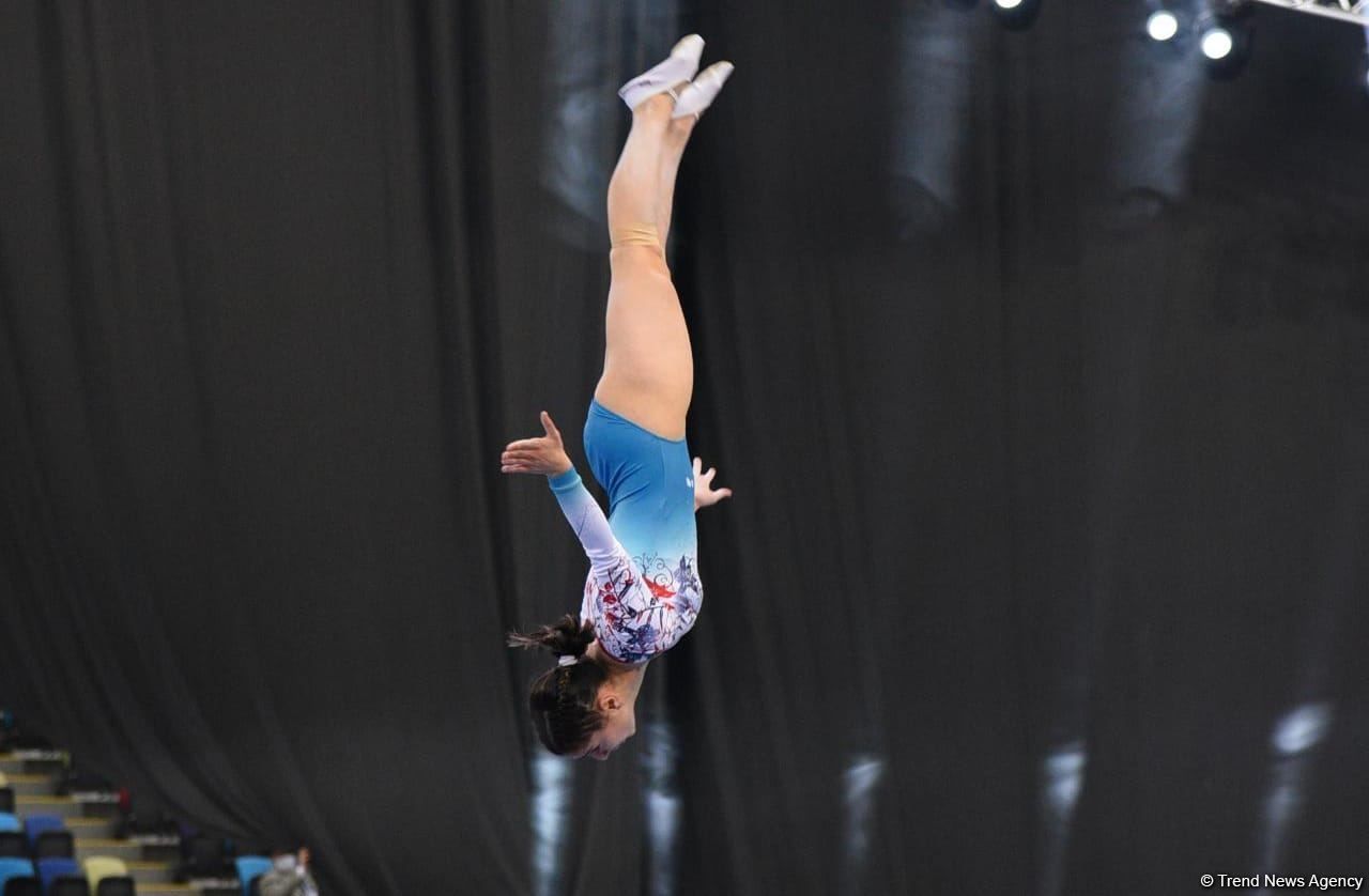 Azerbaijani gymnast Seljan Makhsudova wins bronze medal at Trampoline World Cup [PHOTO]