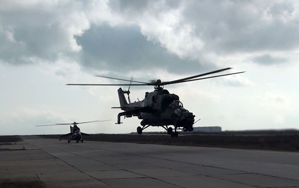 Azerbaijani air force helicopter units hold drills [PHOTO/VIDEO]