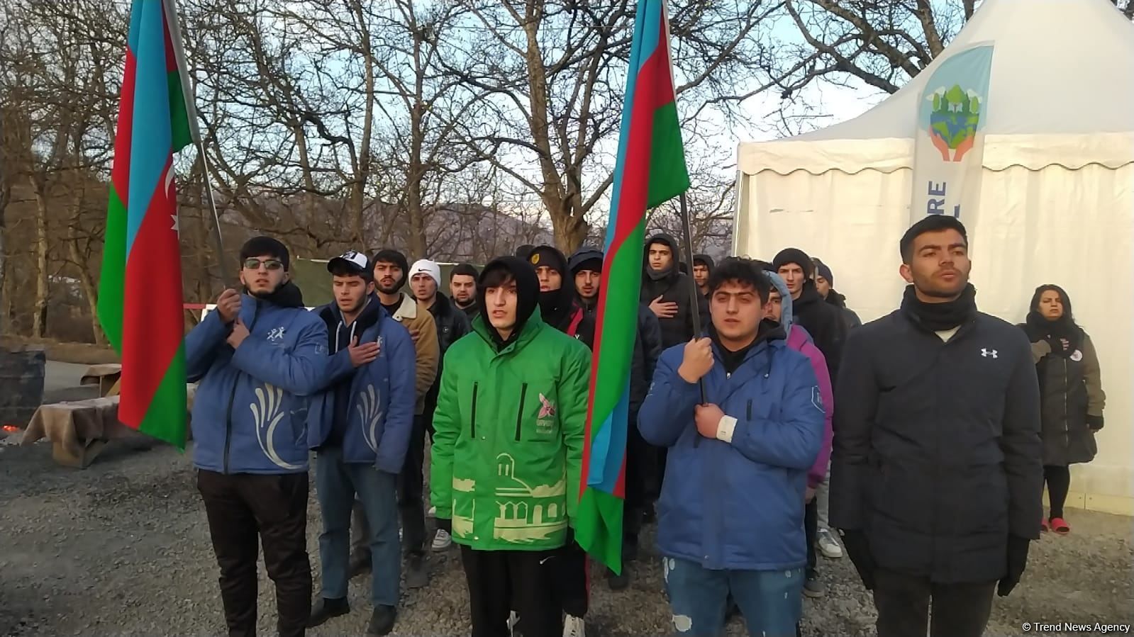 Day 74: Azerbaijani eco-activists' vigil on Lachin road stands high [PHOTO/VIDEO]