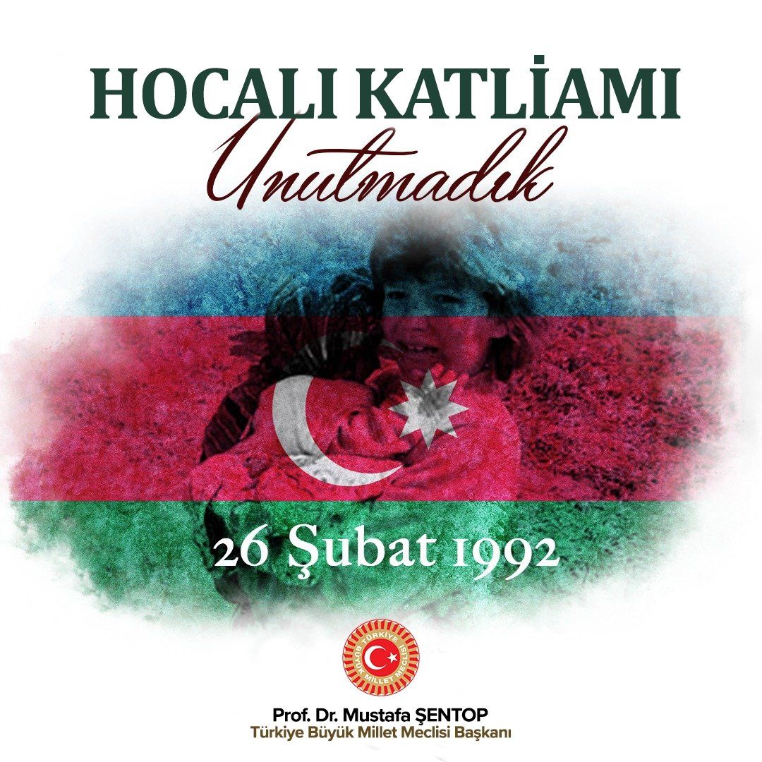Turkiye's Parliamentary Speaker shares a post on Khojaly genocide anniversary