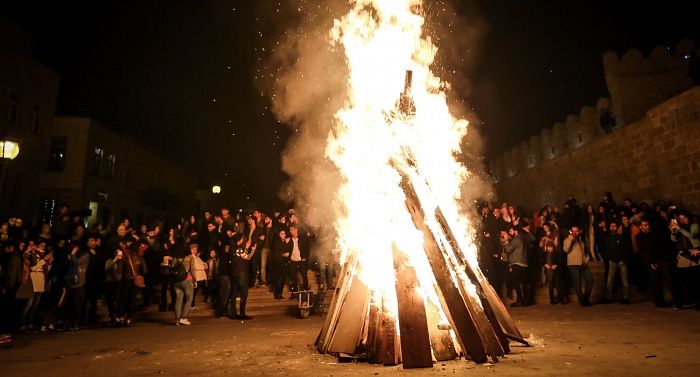 Azerbaijan celebrates pre-Novruz Od Charshanbasi (Fire Tuesday)