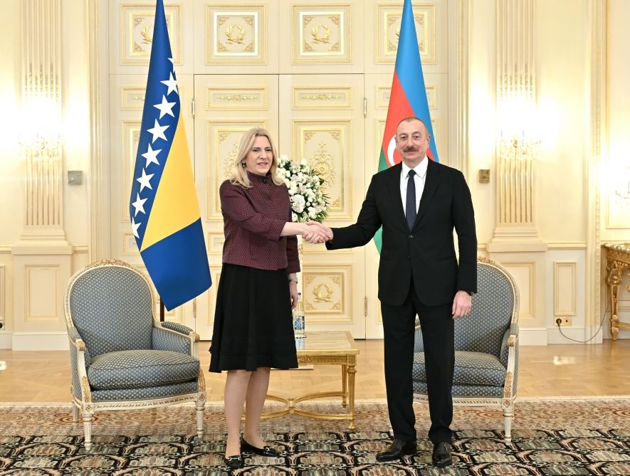 Azerbaijani president meets Bosnia and Herzegovina presidency chairwoman [PHOTO/VIDEO]