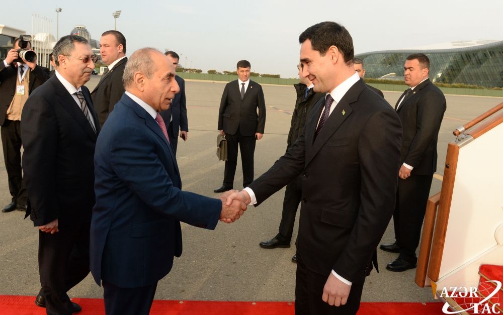 Turkmen president arrives in Azerbaijan