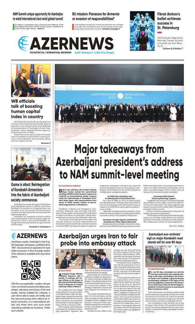 AZERNEWS releases another print issue