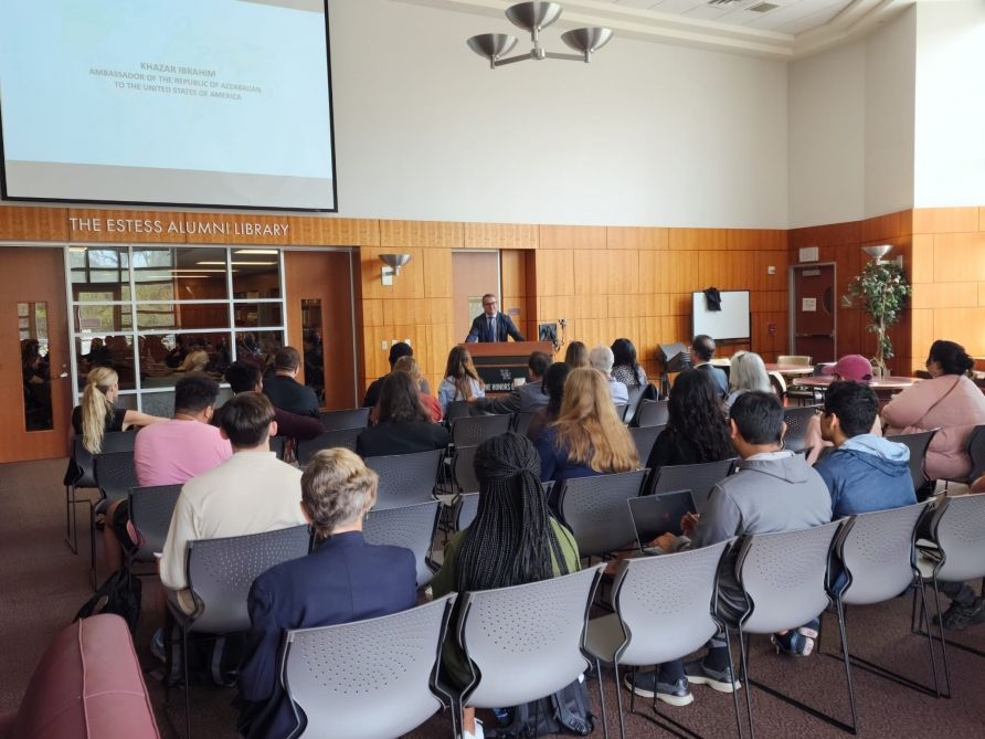 Azerbaijani Ambassador to US gives speech on Azerbaijan-Armenian relations at Houston University [PHOTO]