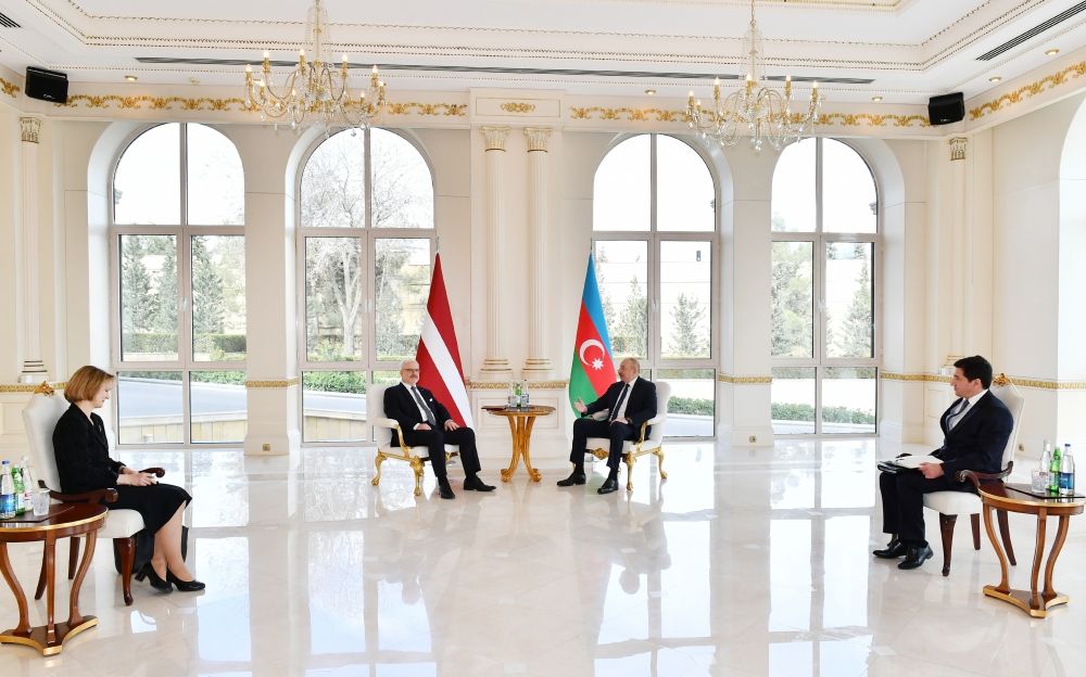 Presidents of Azerbaijan and Latvia held meeting in limited format [PHOTO]/[VIDEO] - Gallery Image