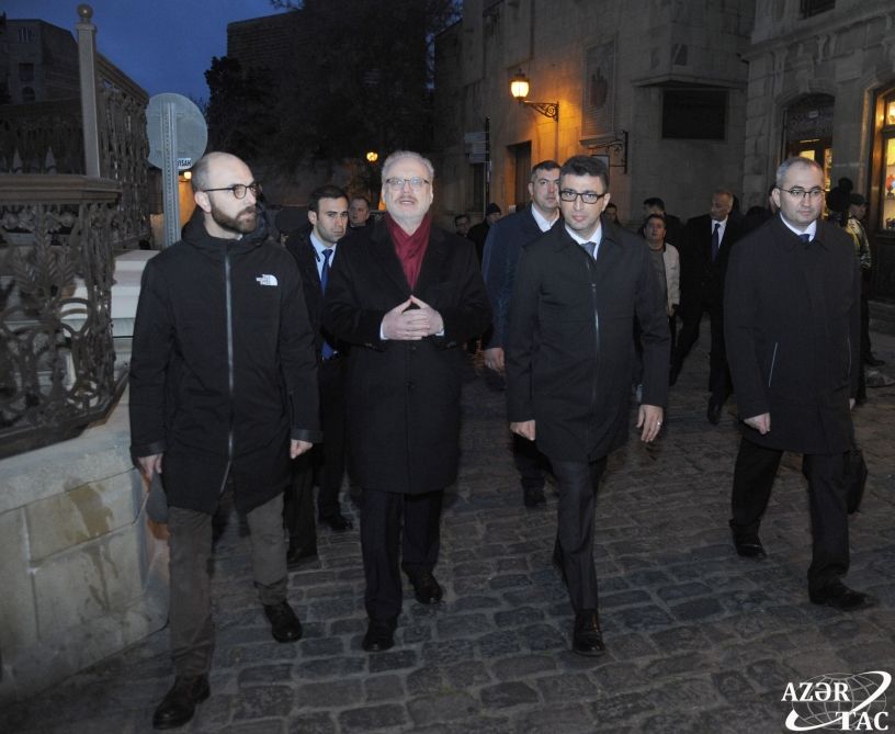 Latvian president visits historic core of Baku city [PHOTOS] - Gallery Image