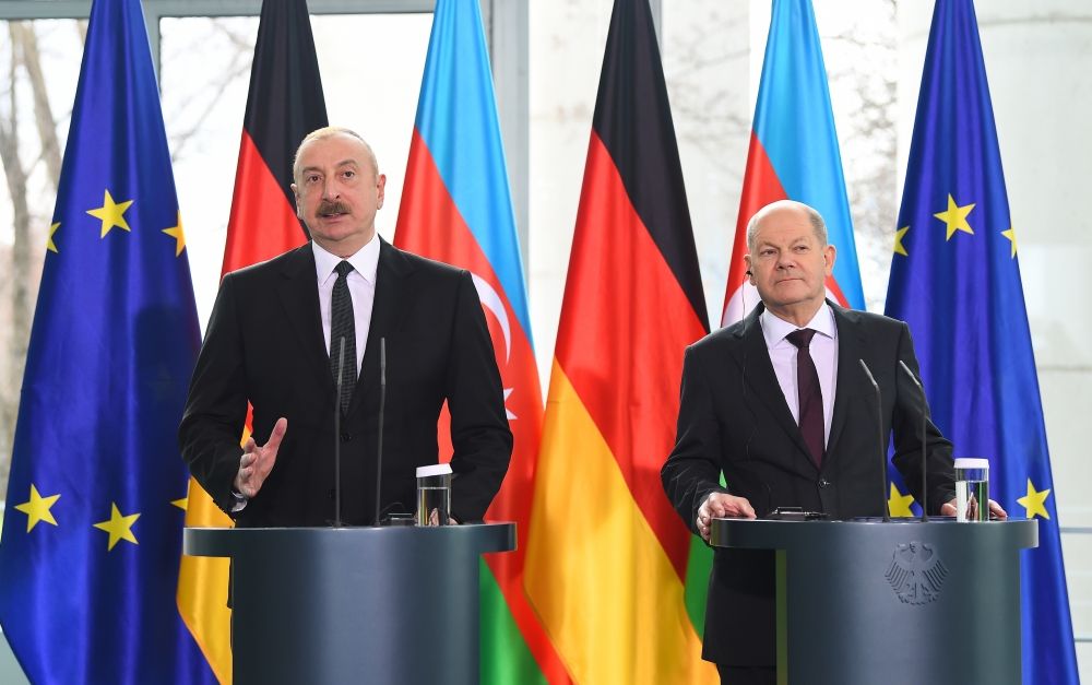 President Ilham Aliyev, Chancellor Olaf Scholz make joint press statement in Berlin [PHOTO/VIDEO]