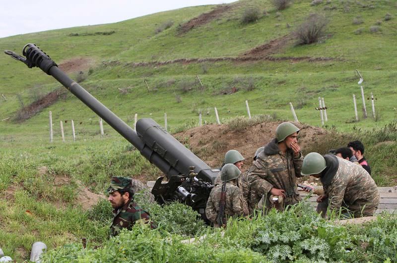 Azerbaijani army positions come under Armenian fire along border