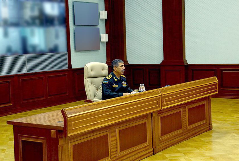 Defense minister instructs suppressing possible provocations on Azerbaijani-Armenian conventional border