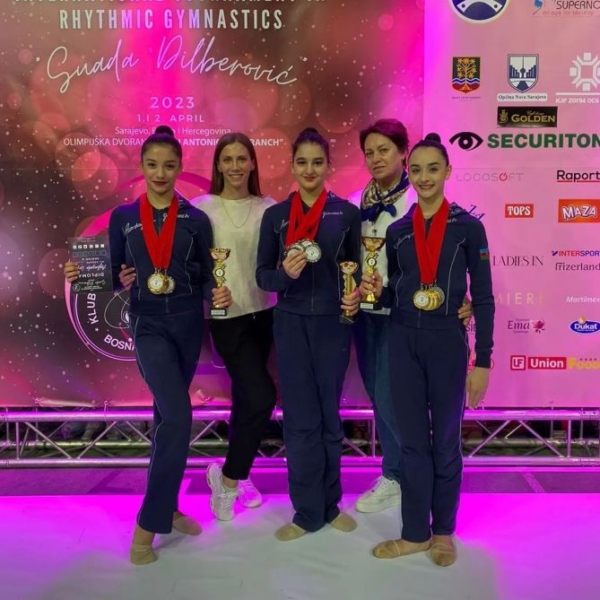 Rythmic gymnats bring 16 medals to home from international tournament in Sarajevo