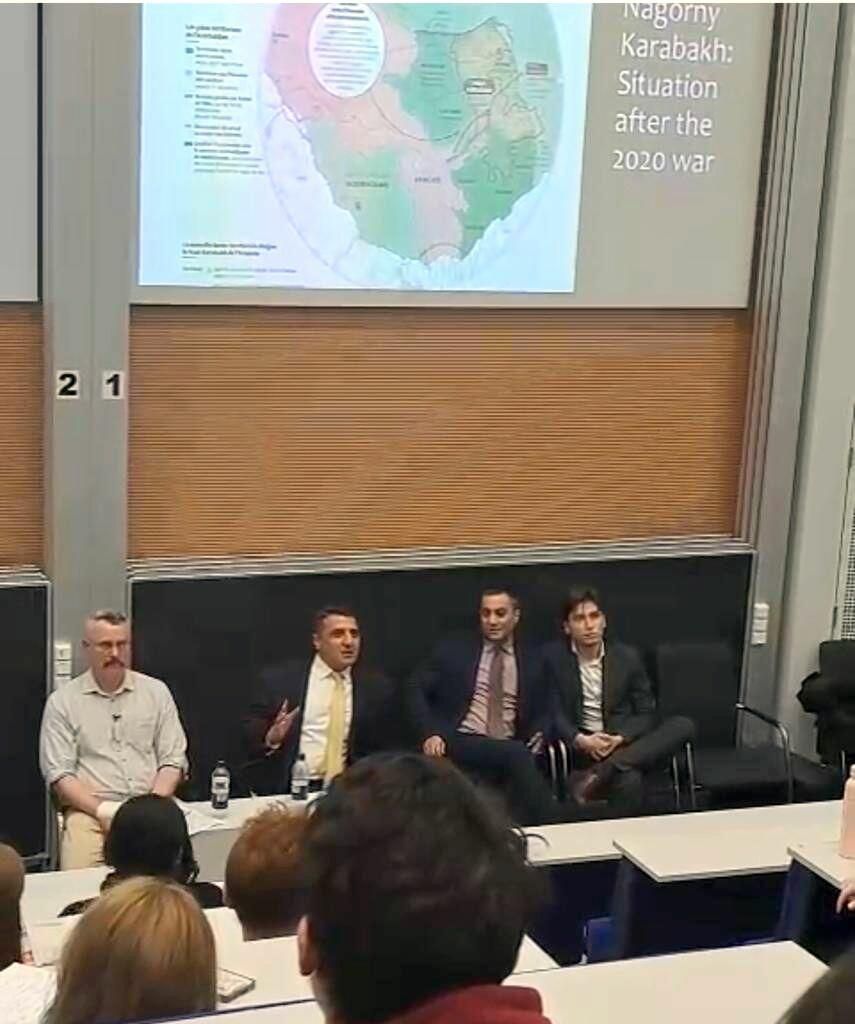 Azerbaijani youth slams Armenian envoy in London: "There is no place for Armenian propaganda here!" [PHOTOS]