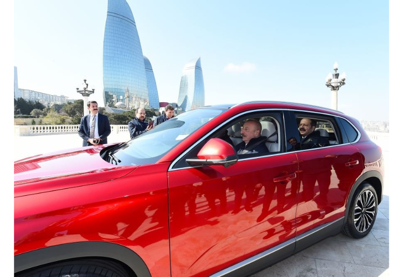 President Ilham Aliyev is at wheel of Turkiye's TOGG [PHOTOS/VIDEO]
