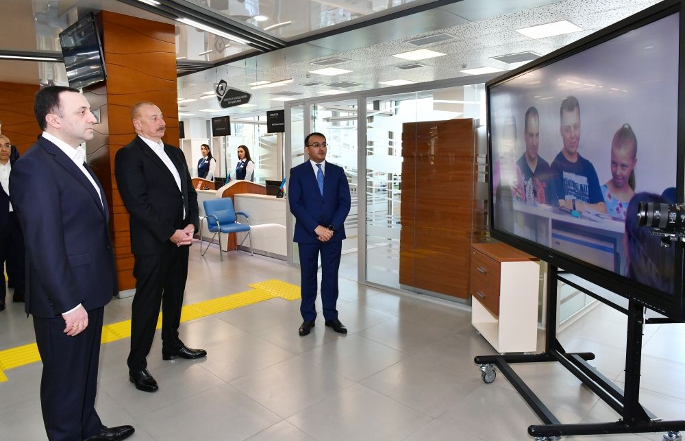 President Ilham Aliyev and Prime Minister Irakli Garibashvili visit Gabala regional ASAN xidmet center [PHOTOS]