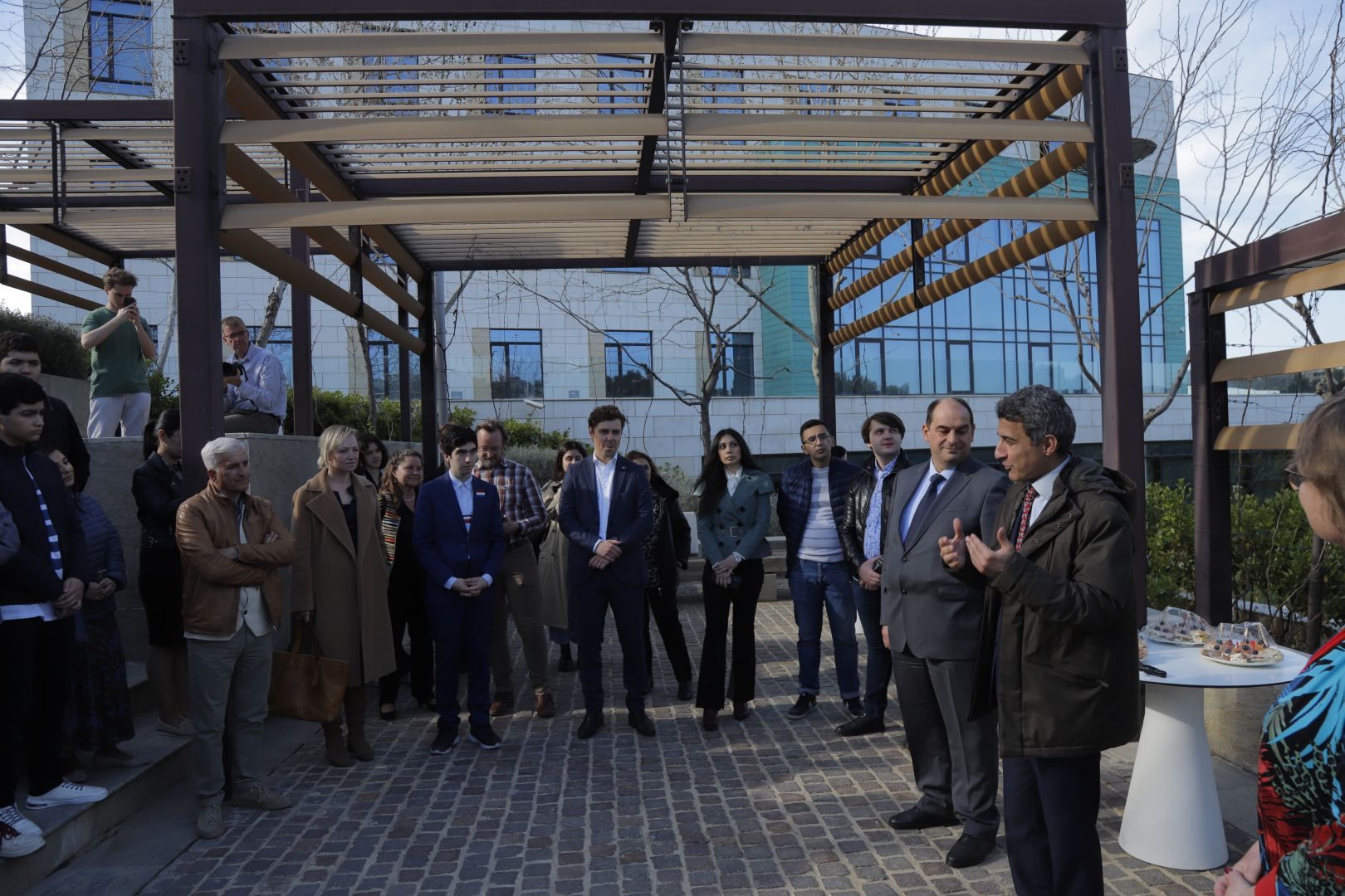 Netherlands embassy in Azerbaijan donates a solar/wind tulip turbine to ADA University