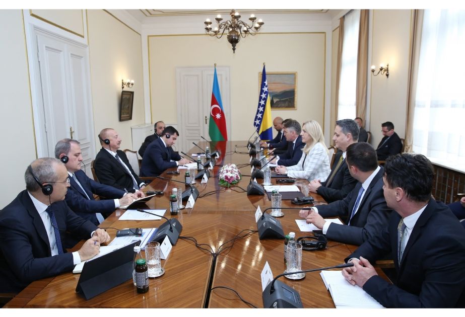 President Ilham Aliyev holds expanded meeting with Chairwoman and members of Presidency of Bosnia and Herzegovina in Sarajevo [UPDATE]