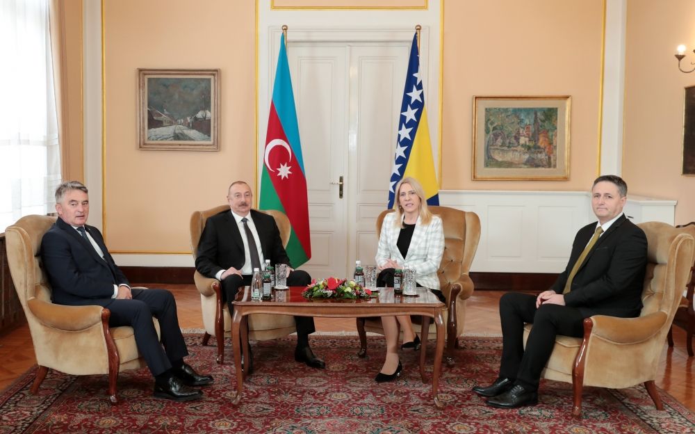 President Ilham Aliyev holds meeting with Chairwoman and members of Presidency of Bosnia and Herzegovina in Sarajevo [PHOTOS/VIDEO] - Gallery Image