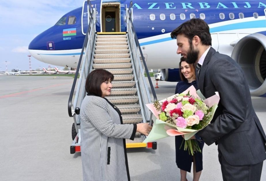 Azerbaijani Parliament Speaker arrives in Warsaw