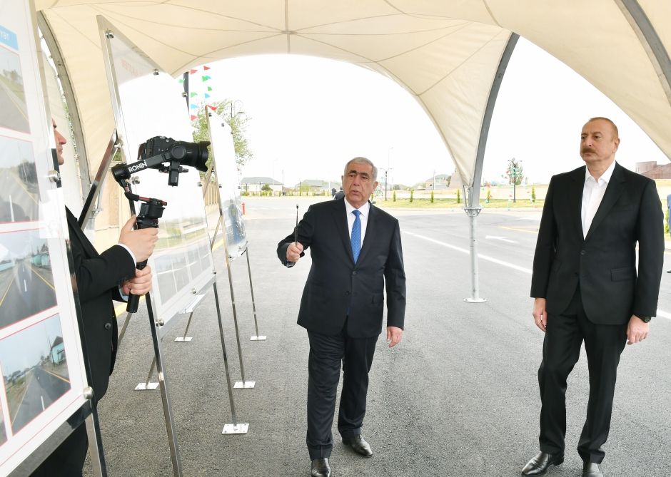 Azerbaijani President takes part in Neftchala - Kurkand - Mayak No. 2 highway opening [PHOTOS/VIDEO]