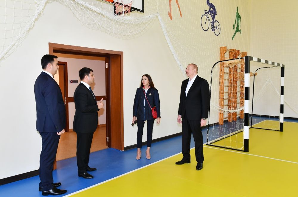 Azerbaijani President and First Lady attend opening of newly-built school in Neftchala [PHOTOS/VIDEO]