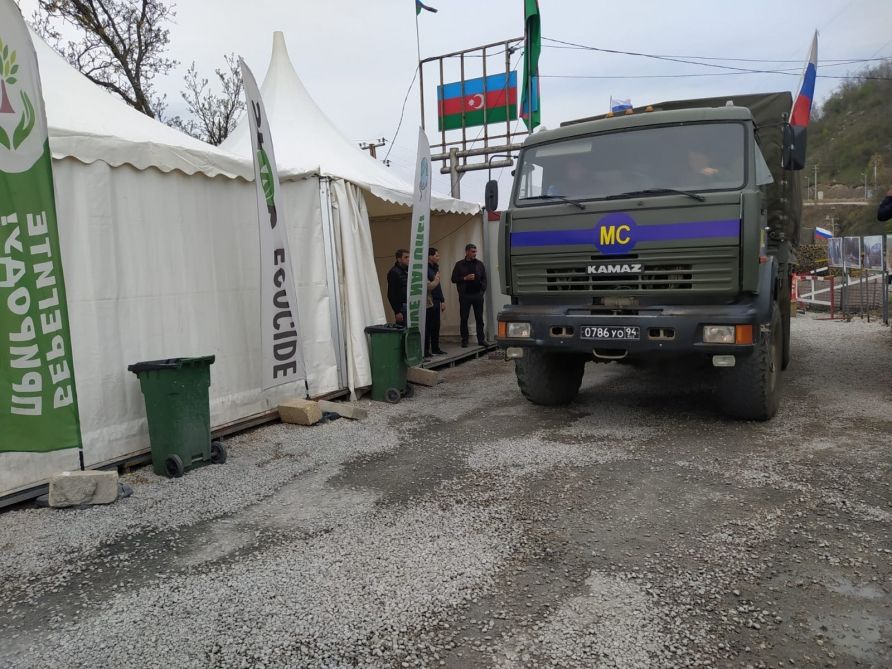 Day 134: Over twenty-eight vehicles pass by Lachin road amidst peaceful protest