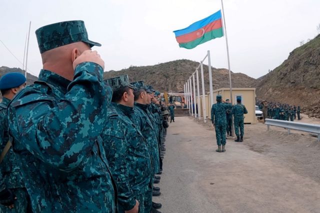 Border checkpoint at Azerbaijan's Lachin road is big step toward peace