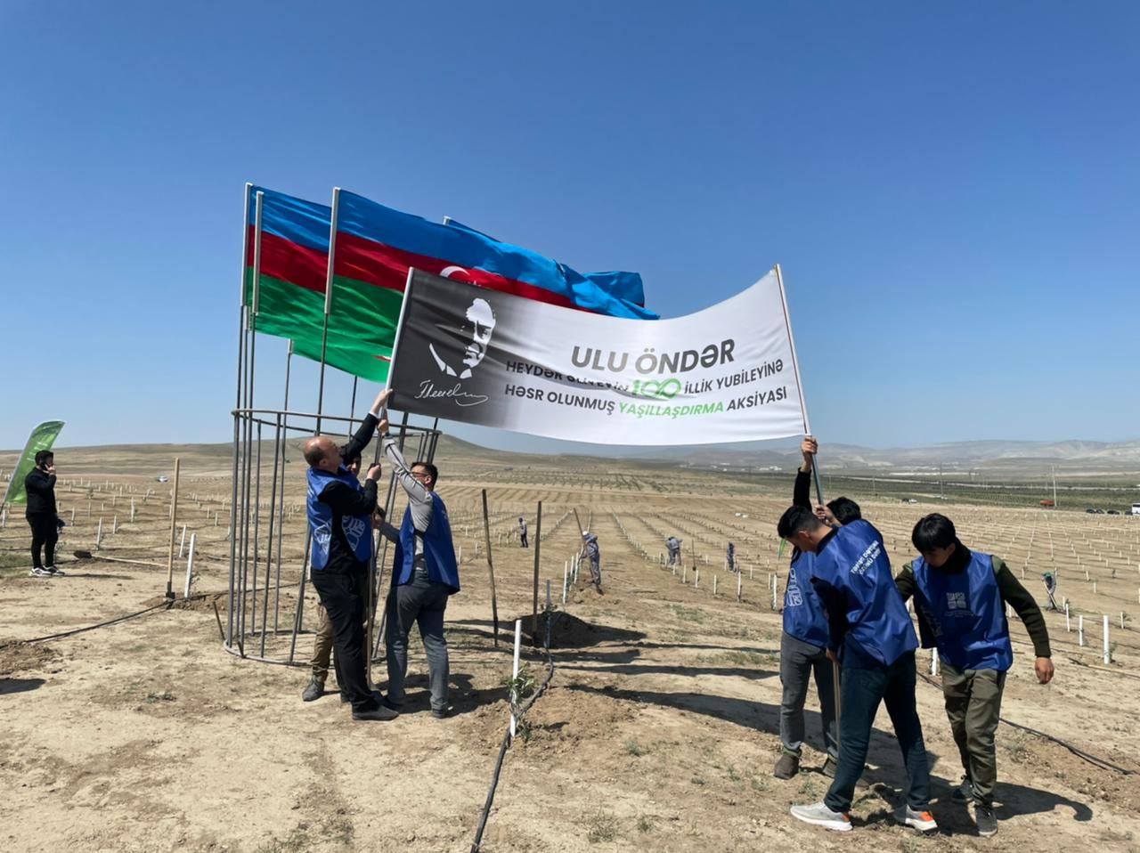 Tree-planting campaign timed to 100th anniversary of National Leader held in Mushvigabad [PHOTOS]