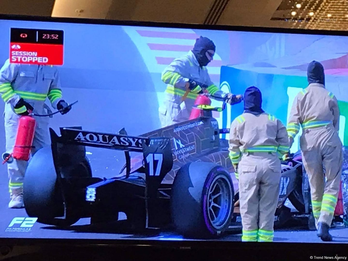 Azerbaijan Grand Prix: Car crash occurs during F2 qualifying round [PHOTOS]