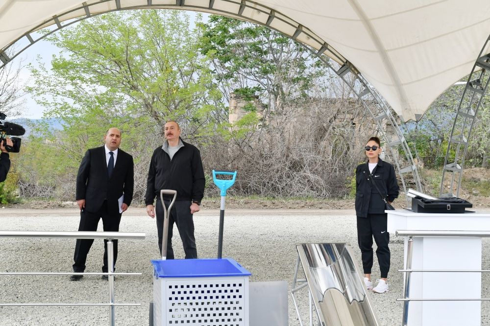 Azerbaijani President, First Lady visit Aghdam district [PHOTOS/VIDEO]