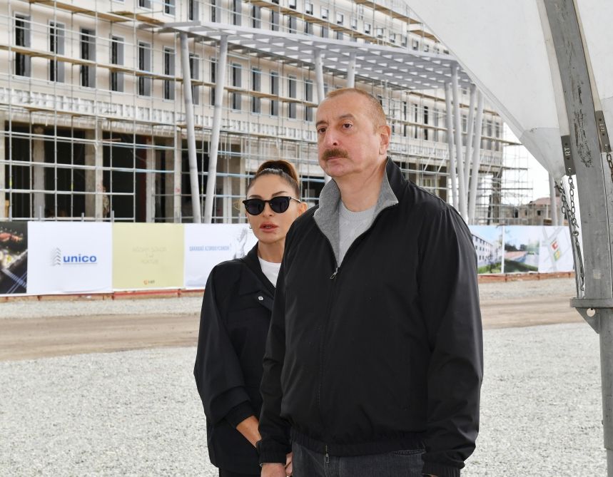 President of Azerbaijan and First Lady lay foundation stone for 3rd residential quarter in the city of Aghdam [PHOTOS/VIDEO] - Gallery Image