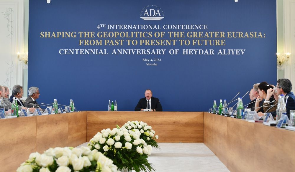 Azerbaijani President attends International Conference "Shaping the Geopolitics of Greater Eurasia: from Past to Present to Future" in Shusha [UPDATE]