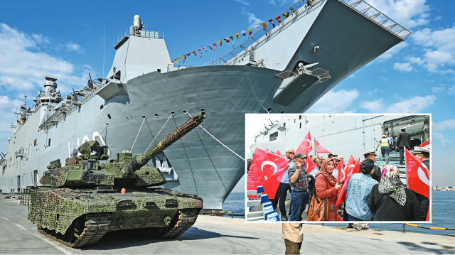 TCG Anadolu arrives at Izmir Alsancak Port