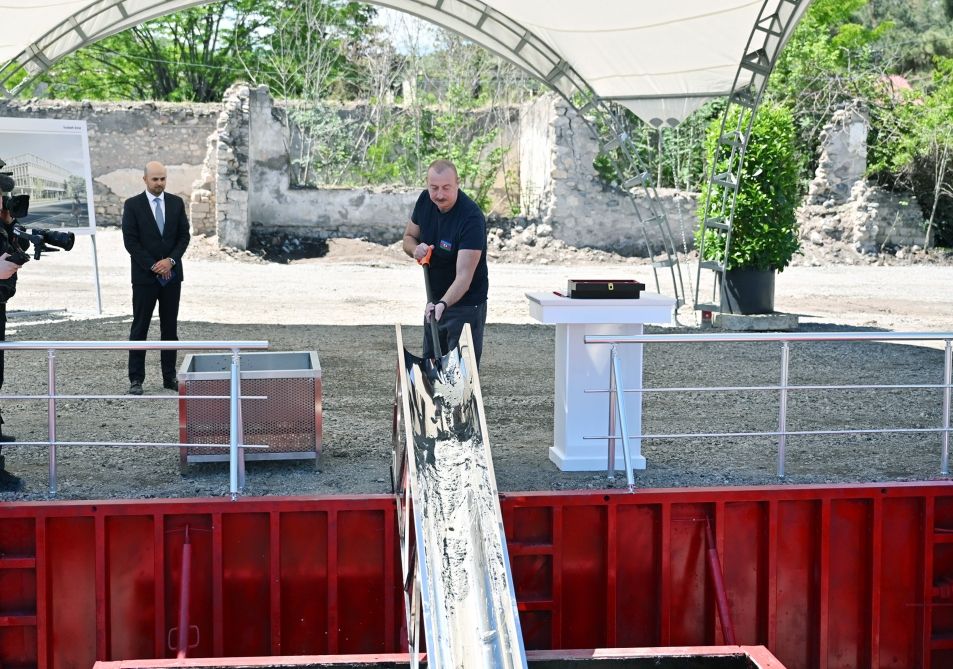Azerbaijani President participates in groundbreaking ceremony for administrative building in city of Zangilan [PHOTOS/VIDEO]