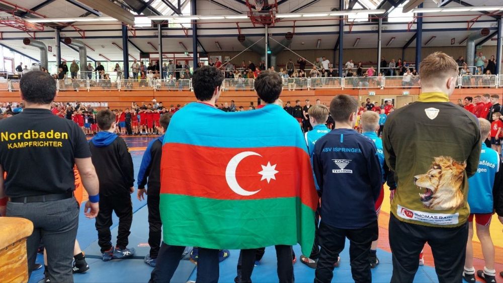 Young Azerbaijani wrestlers claim two medals in Germany - Gallery Image