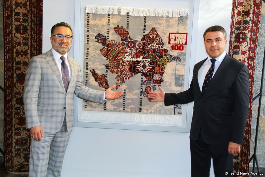 Azerkhalcha presents memorial carpet Heydar Aliyev-100 [PHOTOS]
 - Gallery Image