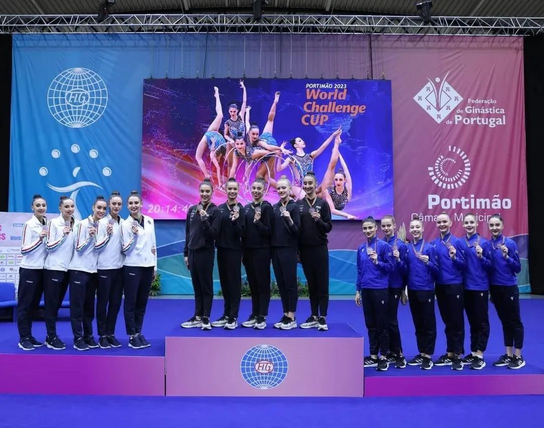 Seleção nacional de ginástica rítmica conquista bronze em Portugal