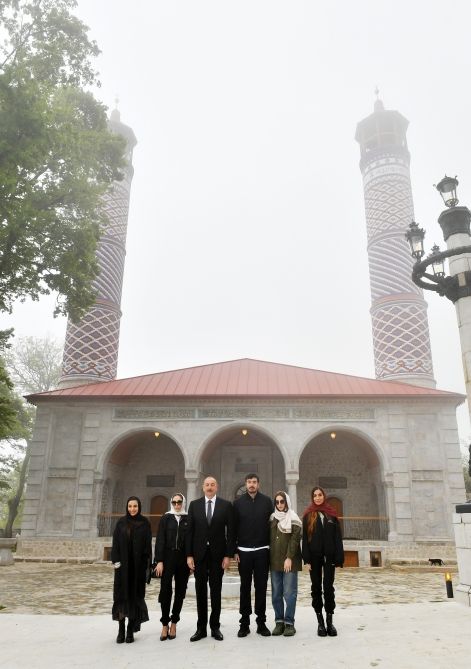 Yukhari Govhar Agha Mosque opened after reconstruction and restoration in Shusha [PHOTOS] [VIDEO]
