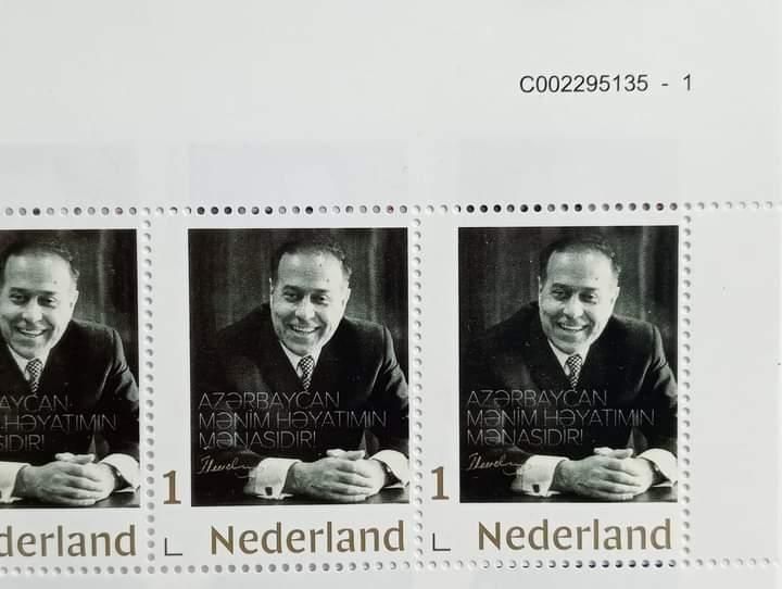 Postage stamps dedicate to 100th anniversary of National Leader have been issued in Netherlands