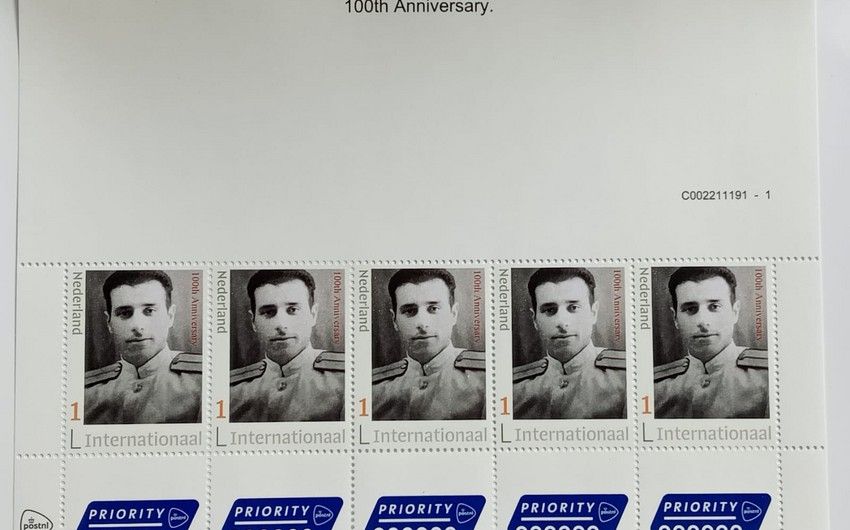 Postage stamps dedicate to 100th anniversary of National Leader have been issued in Netherlands - Gallery Image