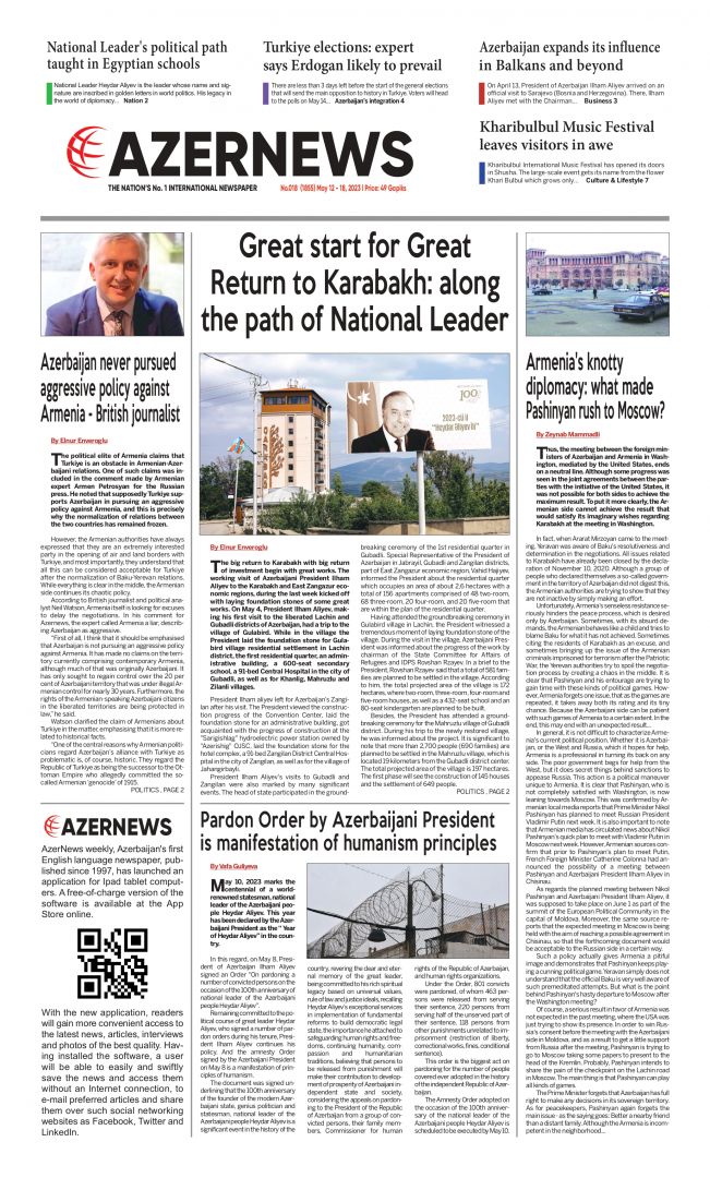 AZERNEWS releases another print issue