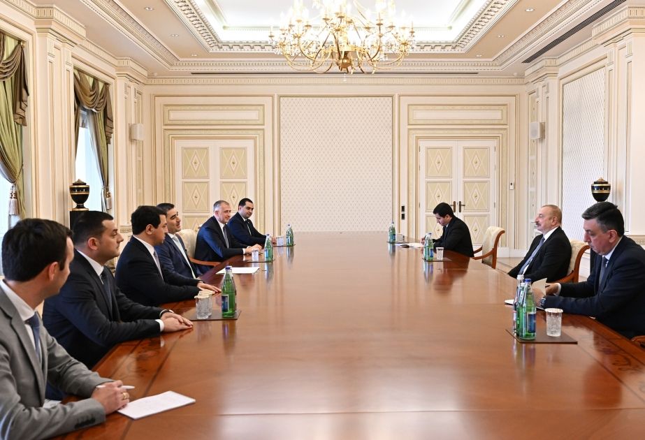 Azerbaijani President receives Speaker of Georgian Parliament [VIDEO]