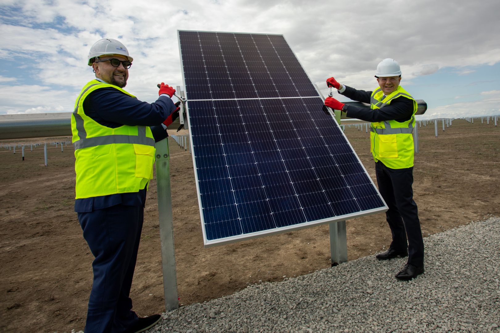 First solar panel has been installed at Garadagh SPP - Gallery Image