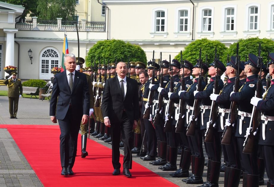 Official welcome ceremony held for Azerbaijani President in Vilnius [PHOTOS/VIDEO]