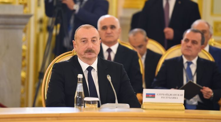 Azerbaijani President addresses expanded meeting of Supreme Eurasian Economic Council in Moscow [PHOTO/VIDEO] - Gallery Image