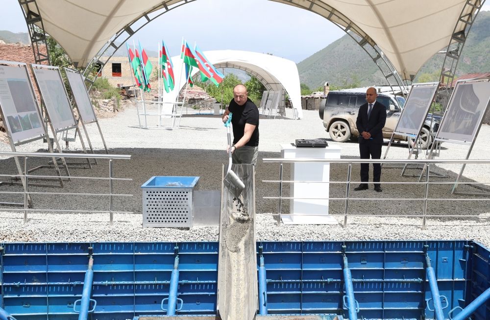 Azerbaijani President lays foundation stone for school in city of Kalbajar [PHOTOS/VIDEO]